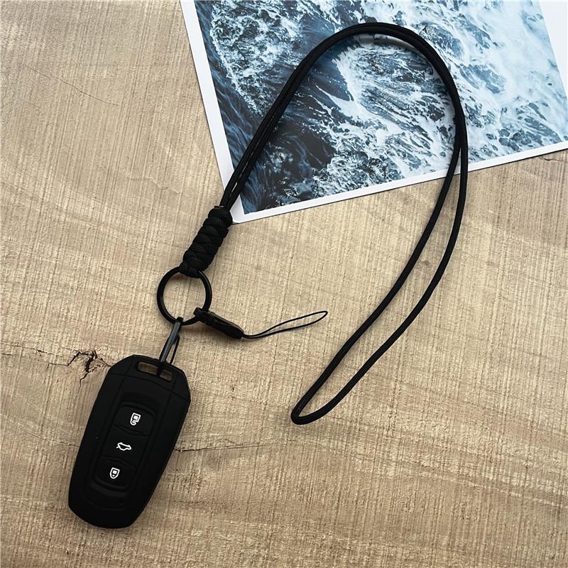 Phone Charm Nylon Cell Phone Pendant Braid Keychain Lanyard Handmade Landyard Universal Cord for Keys Couple Keyring Neck Strap