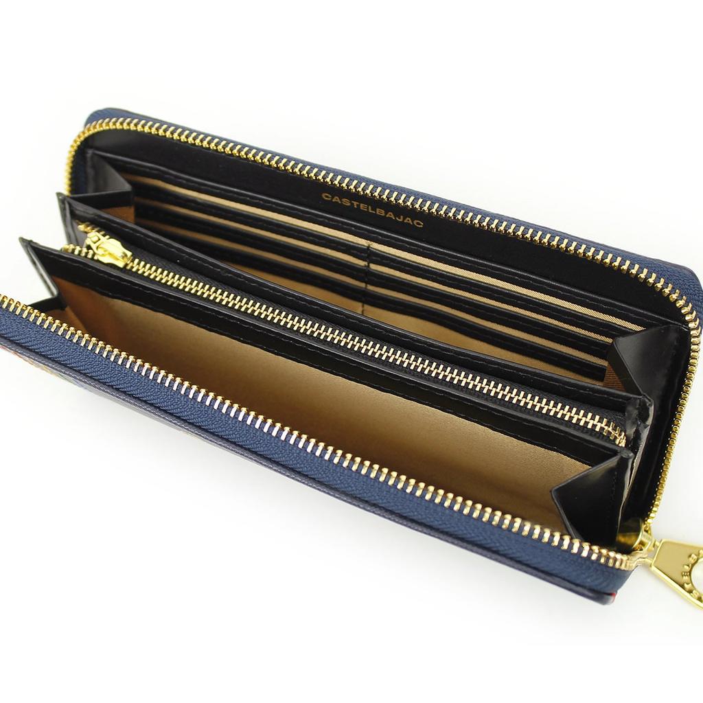 CASTELBAJAC SEST Series Round Zipper Long Wallet with Coin Purse 027605 Black