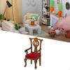 1/12 Dollhouse Wooden Chair DIY Doll Accessories Life Scene Props Ornament Furniture Toy Model
