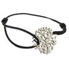 [P6602] - Ethnic Steel Bracelet 'Tree of Life' Silver-black - 20x18 Mm