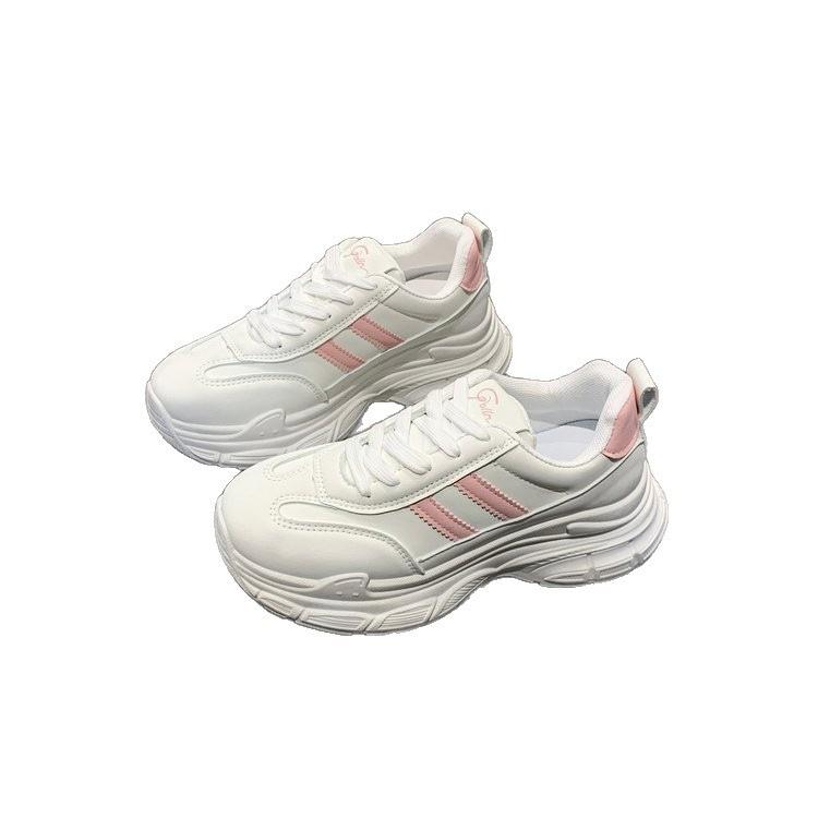 Кожаные кроссовки на платформе в стиле "dad shoes" Новые осенние легкие и дышащие повседневные спортивные туфли
