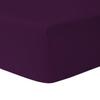 Fitted Sheet 160 X 200 Cm - PLUM 100% Cotton 57 Threads/cm