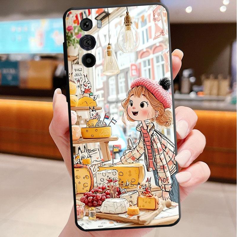 Милая Девушка Чехол для Телефона Для Motorola Edge 50 40 Pro 60 50 40 30 Ultra Neo Fusion Moto G Play G Stylus G Power G