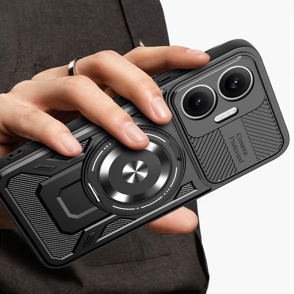 Для Xiaomi Redmi Turbo 4 Pro 5G Магнитный чехол Вращающаяся подставка ТПУ+ПК Чехол для телефона