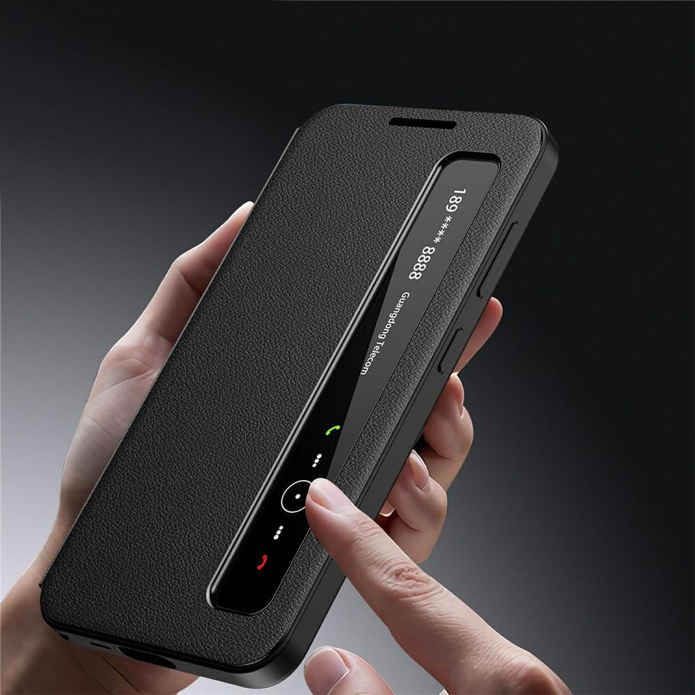 Case for Samsung Galaxy S26 Ultra, Smart View Window Leather, black