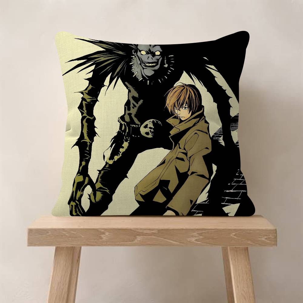 Anime DDeath NNote Japan Cartoon Pillow Cover Sofa Cushion Cover Home Room Decoration Children Gift