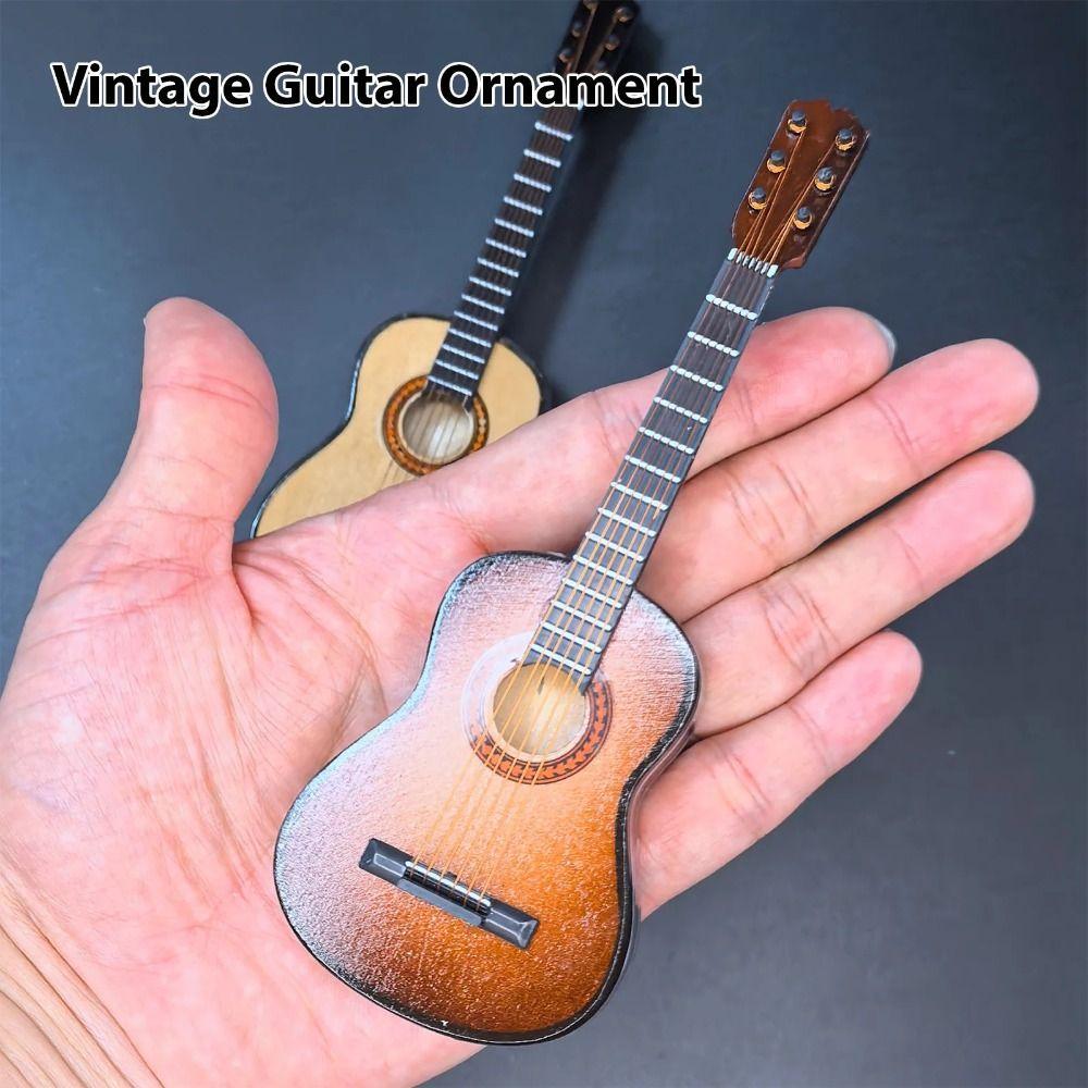 Handmade Pocket Guitar Mini Tiny Guitar Decorative Miniature Guitar  Gift