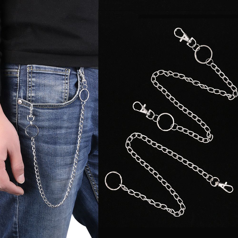 Большие кольца, брелки, клипсы, одинарные нити, цепочка для кошелька, ремня, брюк, брелок, байкерская ссылка, хип-хоп ювелирные изделия