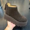 Suede Platform Women Ankle Boots Flats Fashion Casual Shoes Woman 2025 Trend Winter Brand Walking Cozy Warm Women’s Snow Botas