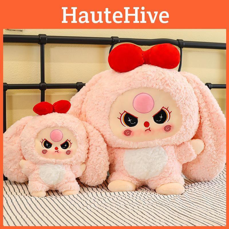 Baby Three Bowknot Rabbit Plush Toy Stuffed Doll Animal Decoration Kids Gift