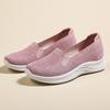Женские трикотажные сетчатые туфли на плоской подошве, дышащие туфли без застежек, повседневные кроссовки, удобная обувь для ходьбы для женщин, легкие нарядные рабочие туфли-лоферы