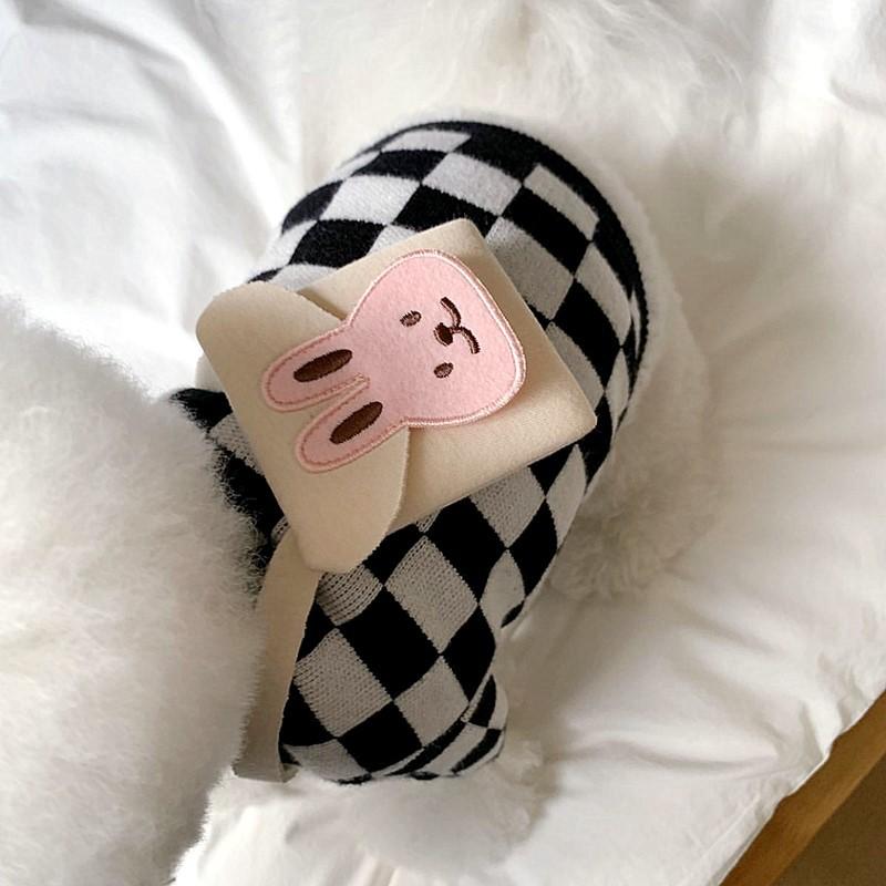 Bixin Pet Knitted Sweater Fashion Checkerboard Dog Clothes Teddy Bichon Pomeranian Cat VIP Autumn And Winter Clothes