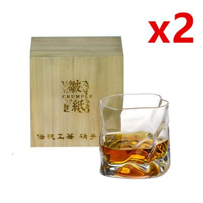 Japanese Edo Designer Crumple Paper Irregular Shape Crystal Faceted Der Whiskybecher Whiskey Whisky Rock Glass Artwork Wine Cup
