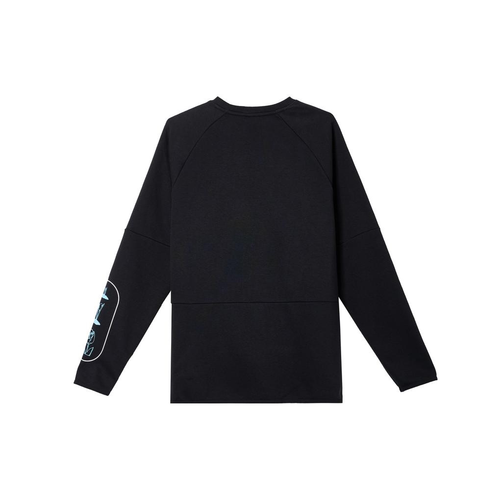 Nike Толстовка с круглым вырезом и надписью Letter, повседневный свитер с длинным рукавом, американская толстовка, мужская толстовка, черная FN3290-010