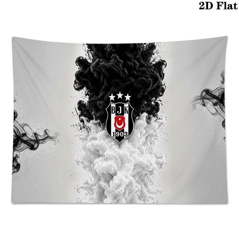 BJK Besiktas Wall Tapestry Aesthetic Wall Hanging Printed Fabric Blanket Decorative Tapestries for Bedroom Living Room Home Decor