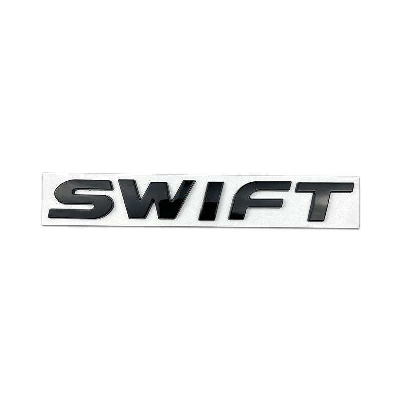for SUZUKI Swift Metal Alloy Car Front Emblem Rear Trunk Logo 3D Badge Steering Wheel Sticker Modified Letter Decoration 1ET