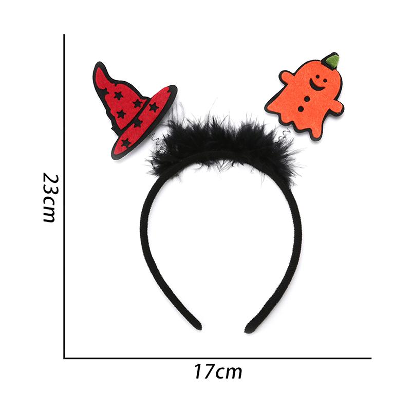 Хэллоуин наряды Cos смешная повязка на голову злой тыквенный призрак обруч для волос для женщин реквизит для фотосессий череп шляпа ведьмы головной убор