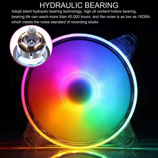 Полезный охлаждающий вентилятор Радиатор Гидравлический подшипник Цветной яркий свет Корпус компьютера Вентиляция