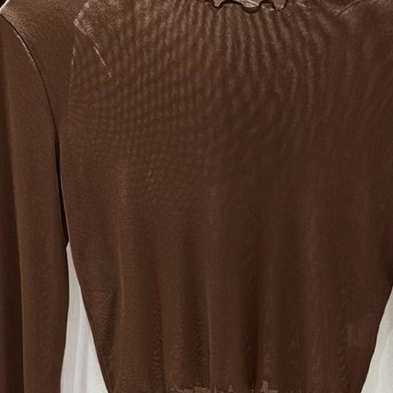 Женские летние топы с круглым вырезом и длинным рукавом, сетчатые топы с защитой от солнца, внутренние топы для повседневной носки