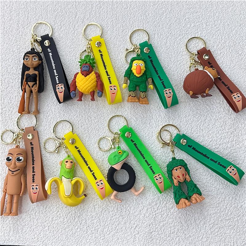 Italian Brainrot Animals Keychains For Accessories Funny Sigma Skibidi Rizz Cat Keyrings Fans Friends Gifts