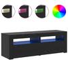 TV Cabinet with LED Lights Black Oak Effect 120 x 35 x 40 cm