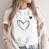 (Asian Size) Short Sleeve Clothing Love Style Cute Trend Print Female Casual Fashion T Women's Top Graphic Tee T-shirts