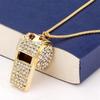 with Lanyard Whistle Necklace Gold Bling Whistle  For Referees, Coaches, Teachers