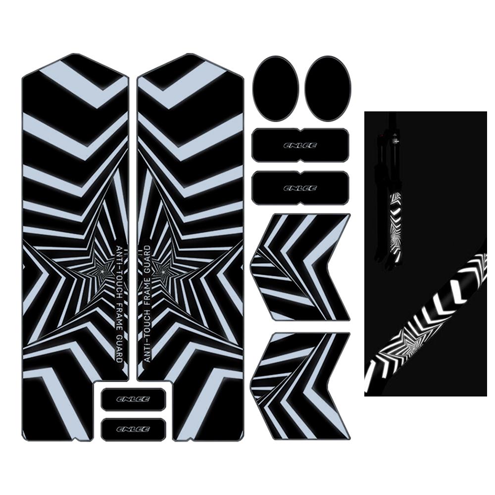 Светоотражающие наклейки на вилку велосипеда, устойчивая к царапинам защитная вилка для горного велосипеда, съемная наклейка для дороги