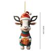 Swing Animal Goat Hanging Pendants Cartoon Goat Xmas Tree Ornament  for Cars Backpacks