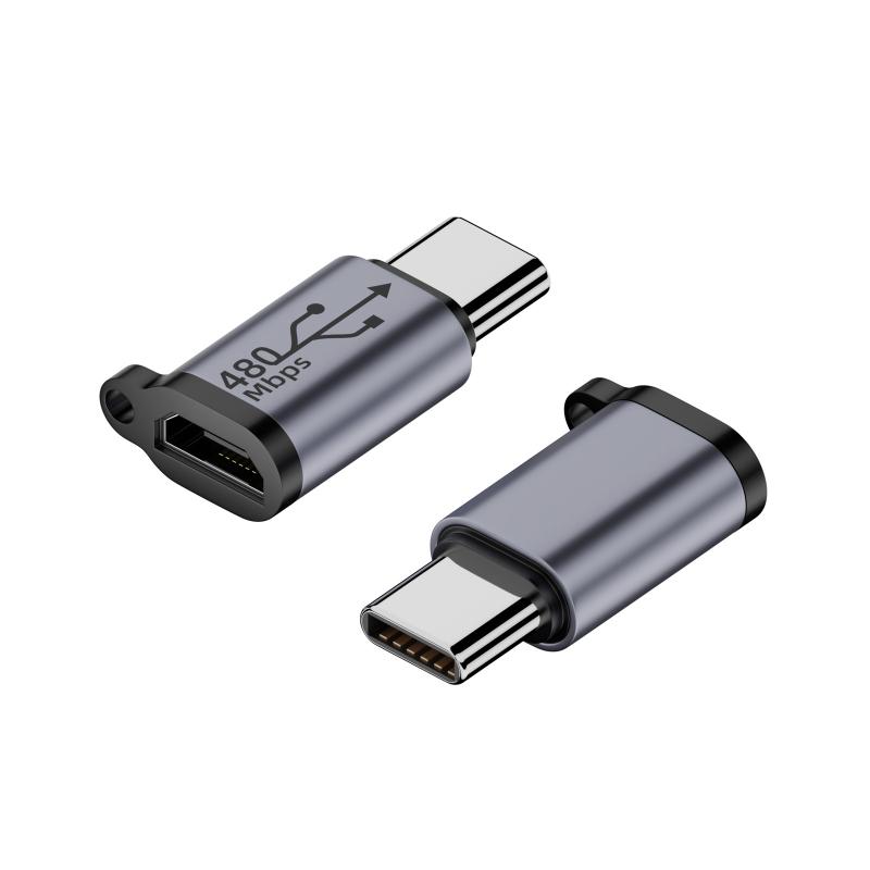 Адаптер USB Type C на Mini USB MicroUSB Конвертер Micro USB на TypeC Mini USB Разъем Поддержка Зарядки Синхронизации Данных 480 Мбит/с 18 Вт