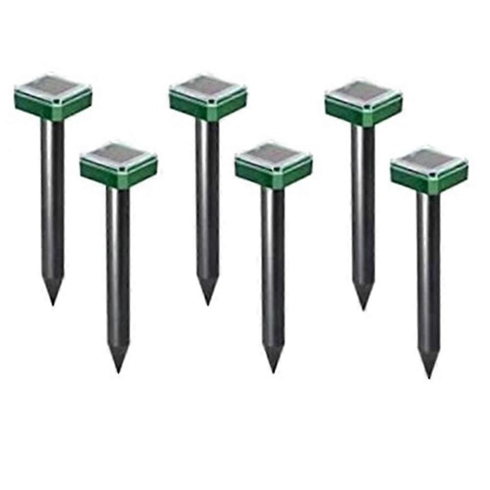 6 Pcs Outdoor Solar Ultrasonic Vibration Repeller Snake Repeller Mole Electronic Snake Repeller for