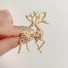 High-End Elk Brooch Christmas Pin: Unisex Cartoon-Style Clothing Accessory & Gift Jewelry