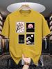 Unisex Crew Neck Tee Japan Ukiyo Landscape Art Graphic Print Soft Cotton Loose Short Sleeve Summer Casual Male Streetwear Tops