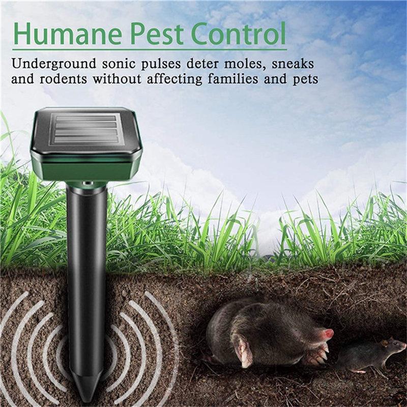 1PC Ultrasonic Solar Pest Repeller Motion Sensor Repellent Waterproof Garden Farm Animals Birds Snake