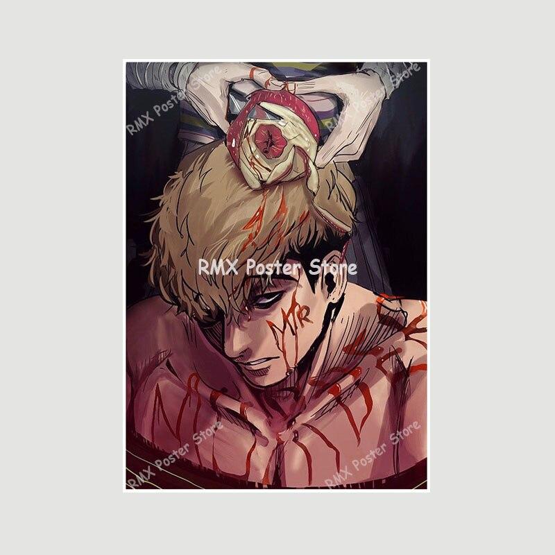 Белая бумага аниме Killing Stalking плакат манга персонаж живопись картина настенные художественные принты украшение для гостиной домашний декор