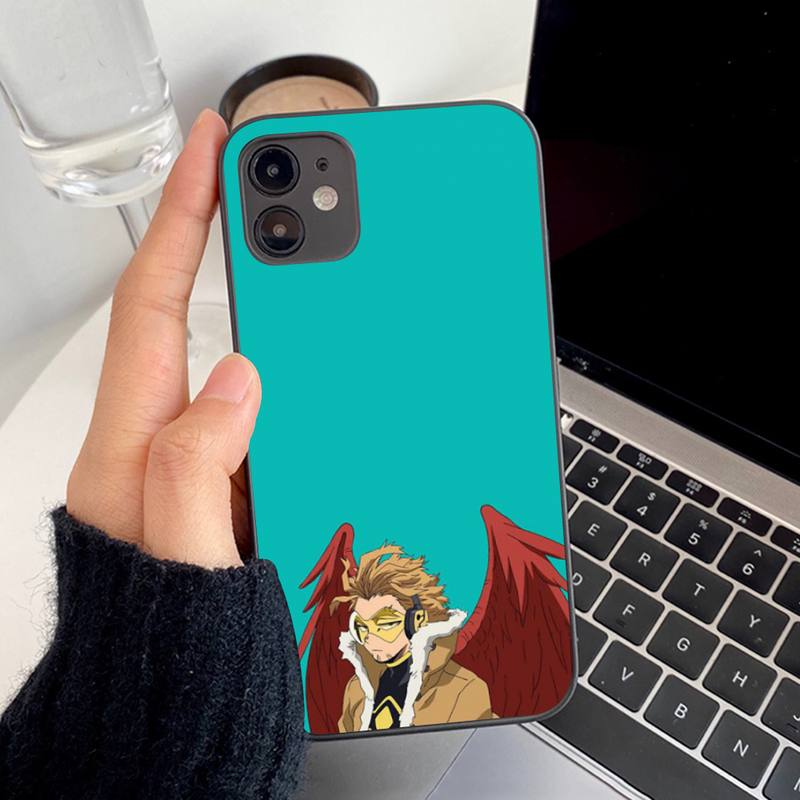 Чехол для телефона Anime MHA Hawks BNHA для iPhone 11 12 13 mini pro XS MAX 8 7 6 6S Plus X 5S SE 2020 XR