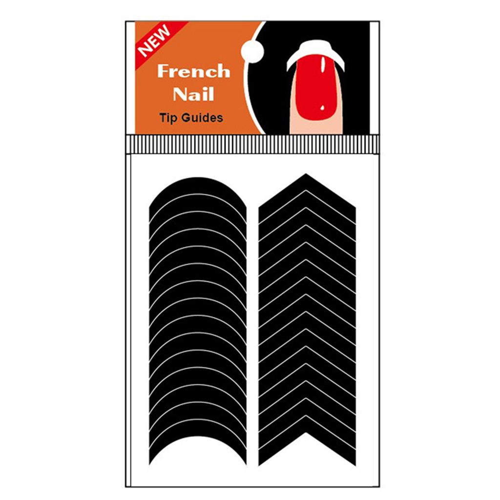 French Tip Nail Guides Self-Adhesive French Manicure Strips Stickers for Edge Auxiliary DIY Decoration Stencil Tools