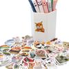 10/30/50PCS Cartoon Funny Cat Meme Transparent Sticker DIY Phone Laptop Luggage Skateboard Graffiti Decals For Gift Kids Sticker