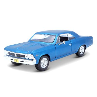 Литая модель Maisto масштаба 1/24 автомобиля Chevrolet Chevelle SS 396 1966 года выпуска синего цвета (номер продукта 31960 BU)