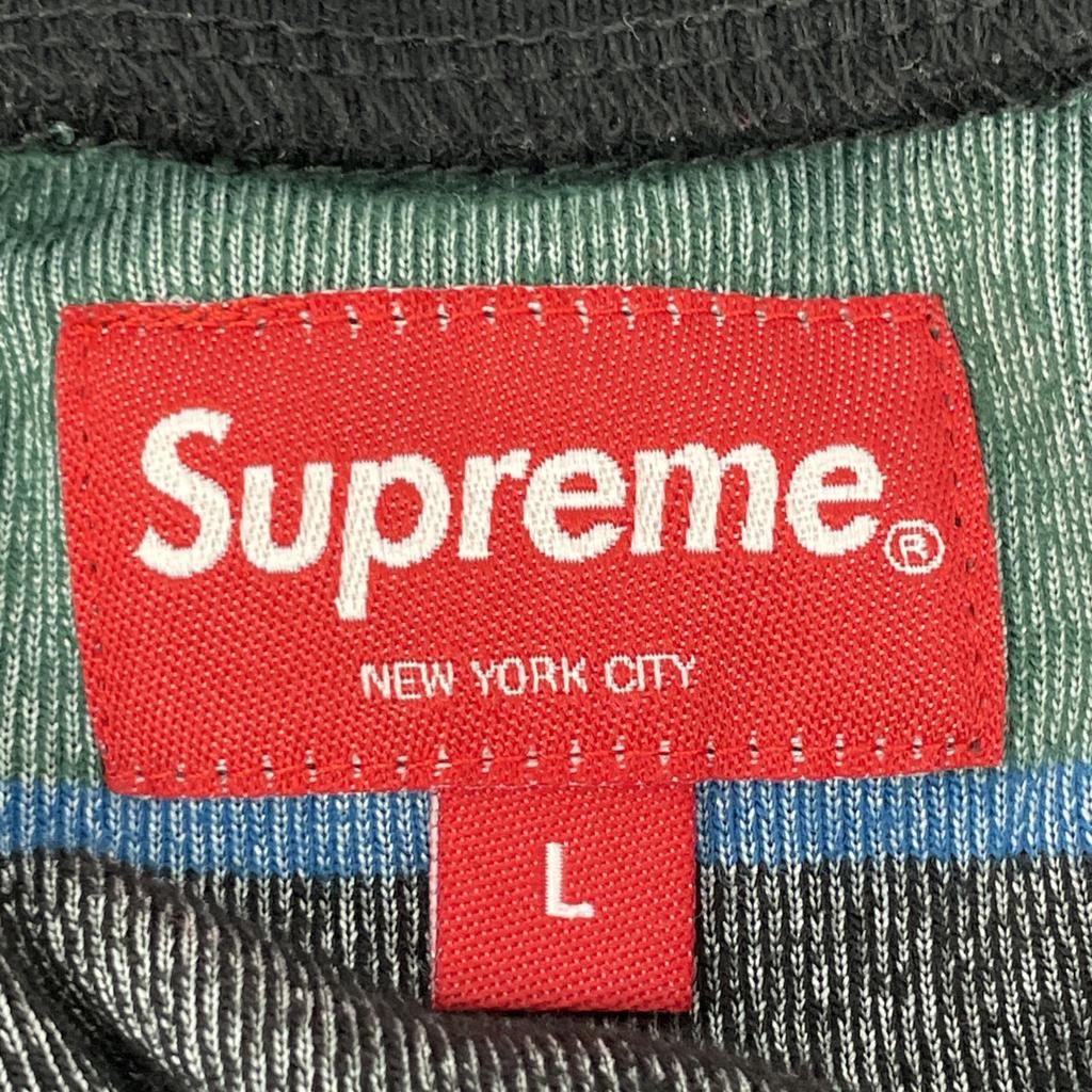 Supreme Многоцветная вельветовая рубашка для регби с полосками 19AW топы L многоцветныйПодержанный