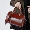 Зимняя кожаная сумка-бостон Подушка Модная повседневная сумка из коровьей кожи Наплечная сумка-мессенджер Женская сумка