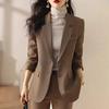 2025 Spring Women's Versatile Loose Suit Jacket - Fragrant Style, Long Sleeve, Casual Fashion for Spring & Autumn
