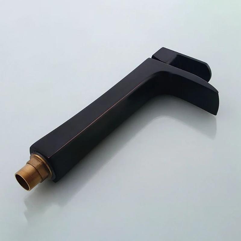 Basin Faucets Waterfall Bathroom Faucet Single Handle Basin Mixer Tap Bath Antique Faucet Brass Sink Water Crane Silver 8788