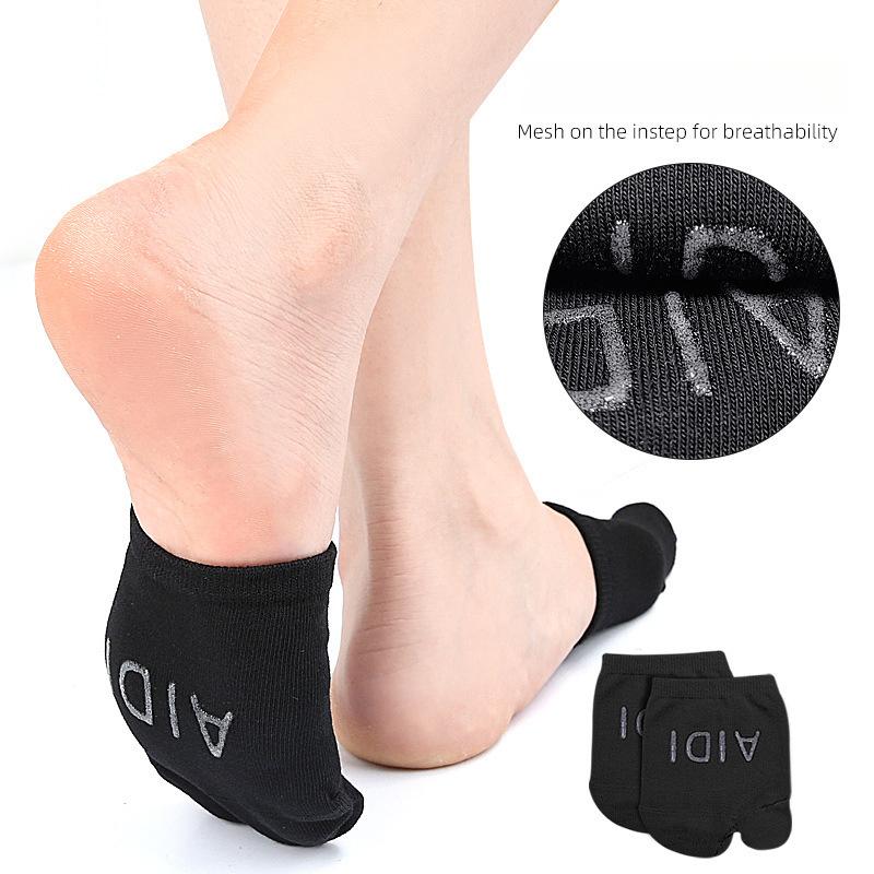 Summer Thin Half-cut Toe Socks, Instep Mesh Invisible Soles of The Feet, Silicone Anti-slip Flip-flops, Women's Boat Socks