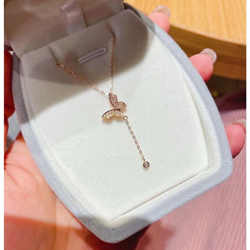 Ретро Натуральный Бабочка Жемчуг Элементы Ins Light Роскошь Изысканное Ожерелье Ключичная Цепочка