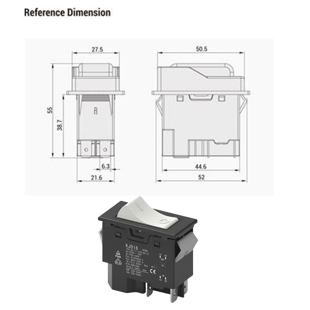 4Pins Emergencies Stop Button Electromagnetic Switches for Industrial Electric Power Tool Machine Tool Equipment