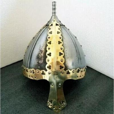 Средневековый шлем викинга ~ Рыцарская реконструкция Норманнский носовой шлем 18-го калибра из стали