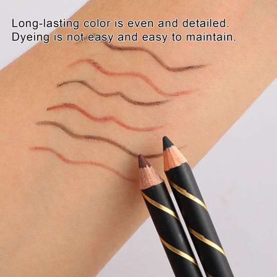 Eyebrow Filler Three-dimensional Effect Stylish Good Color Rendering Eye Liner Pen with Sharpener and Brow Comb Brush for Women