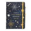 Something Different Leave A Little Sparkle Wherever You Go Citrine A5 Notebook with Pen