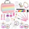 Набор косметики для детей 22 игровых домика для снятия макияжа с подарком для 10 косметических средств для глаз, губ, ногтей, включает в себя коробку для хранения для девочек, игрушки, косметика, детали,